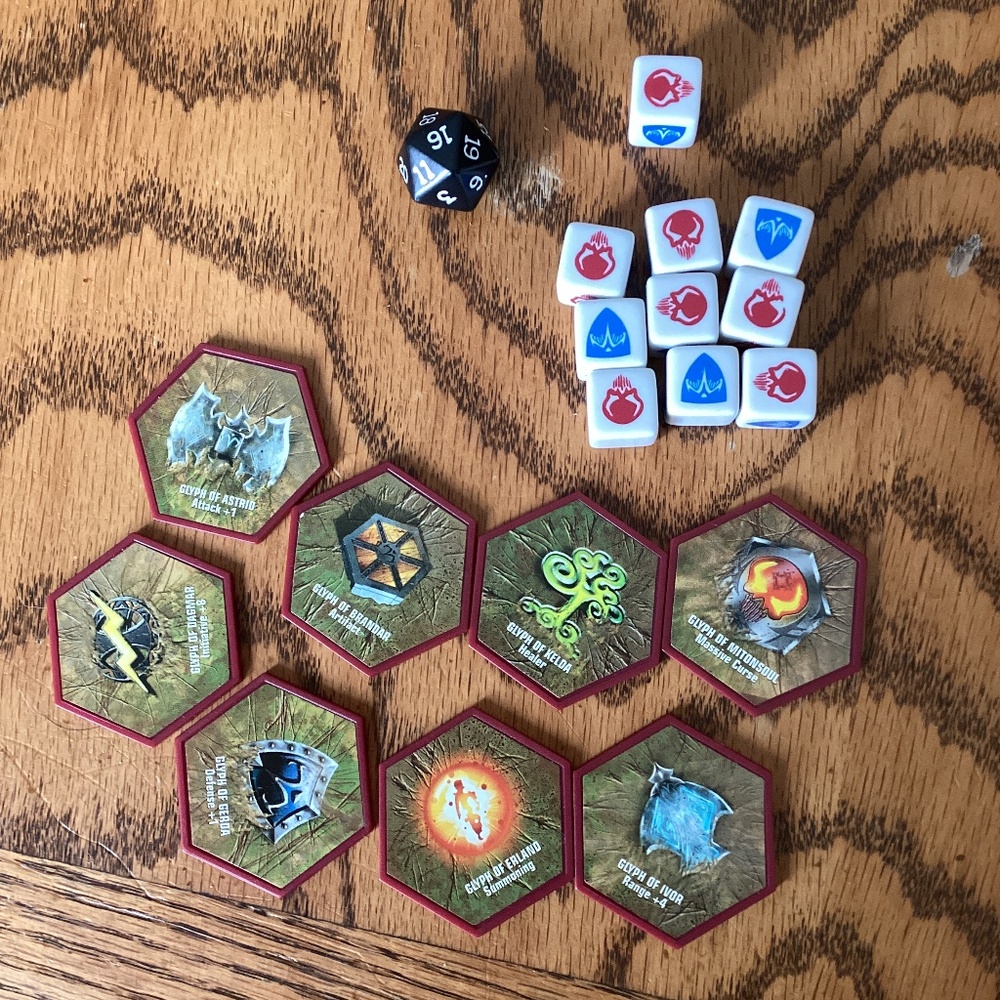 Heroscape Rise of the Valkyrie Combat Dice & Tokens Red & Blue Skulls  Everythin